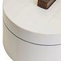 Decio Creme und Braune Kleine Runde Box
 1
