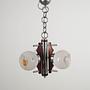 Hanging lamp Murano glass metal 1970s 1