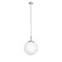 Pendant lamp opal glass 1-bulb silver Ø 20cm 3