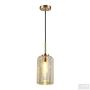 Zevro pendant light 1-bulb cylindrical shade colored glass iron 4