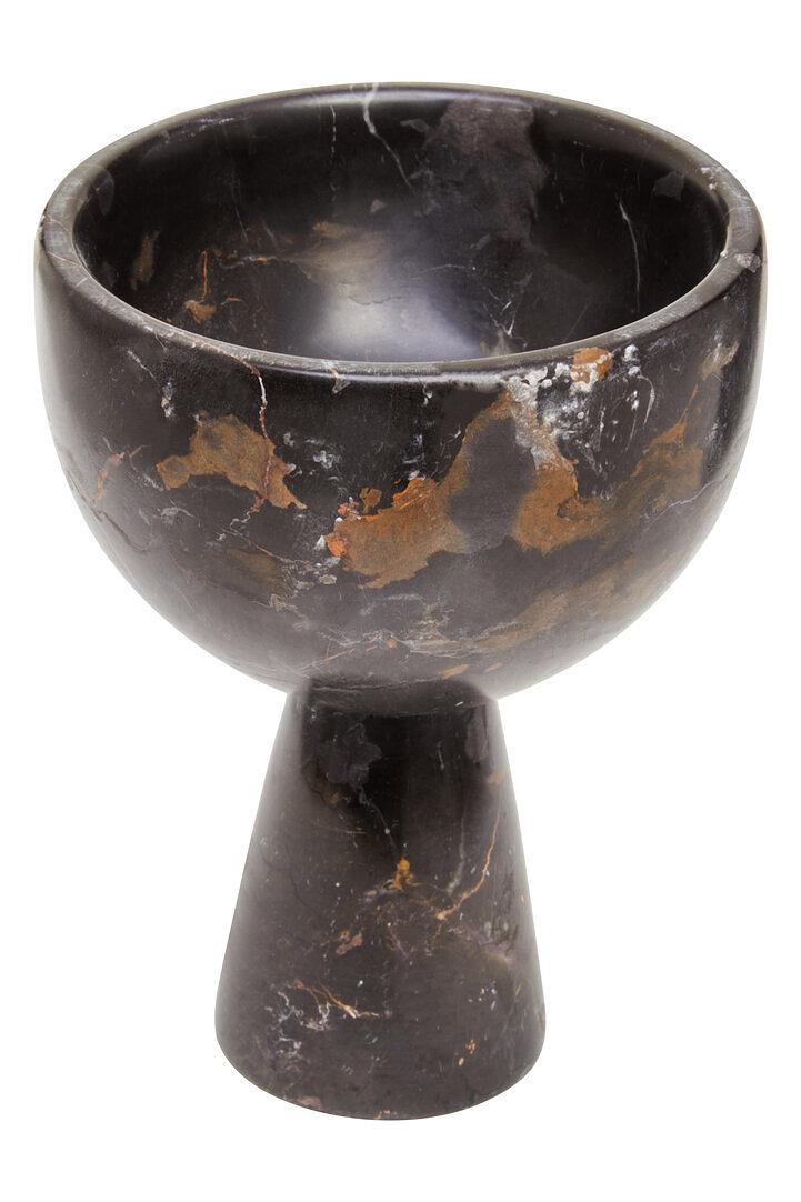 Salmo Kleine Schwarze Marmor Säule Schale
 1