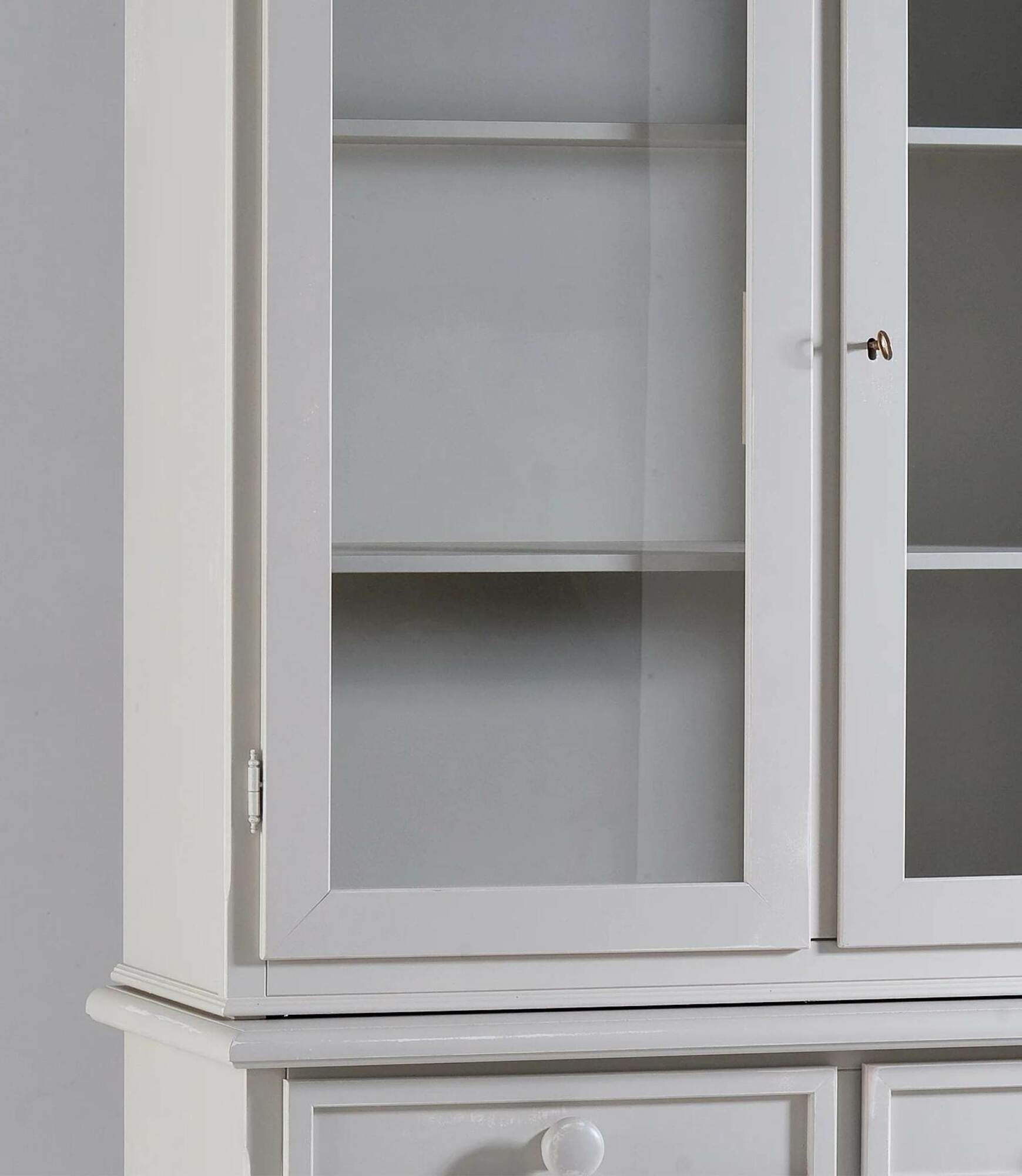 Italienische Schrankvitrine Glas Massivholz 2