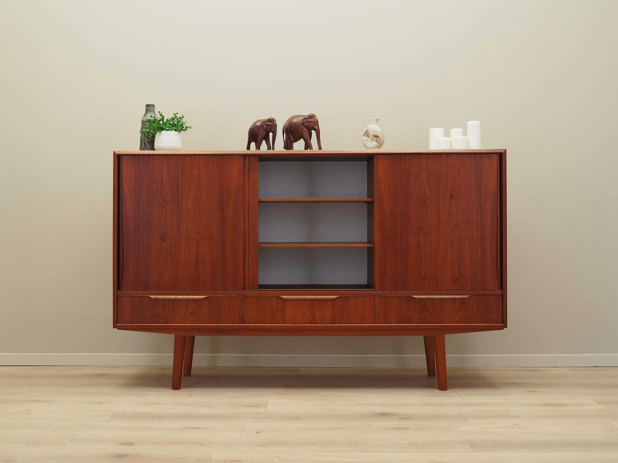 Highboard Teak Brown 1970s 2