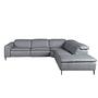 Sofa Récamiere Rechts Leder Grau 2