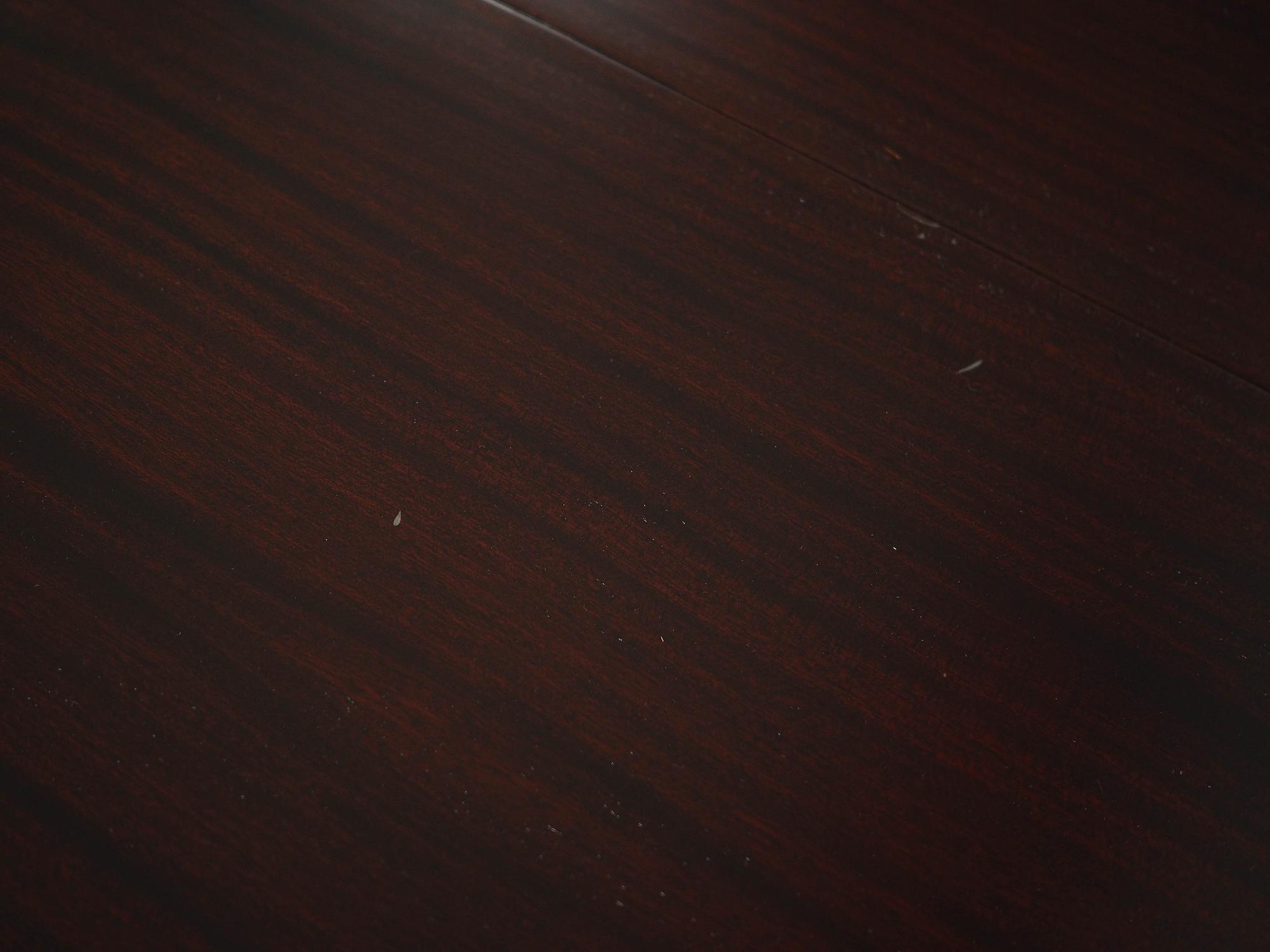 Mahogany table Dark brown 1970s Ø115cm 8