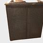 2x Sessel & Beistelltisch Rattan Schwarz 2