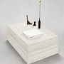 Couchtisch Niedrig Travertin Creme 1