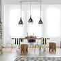 3-Arm Pendant Lamp Pilua Colored Glass Silver Grey 2