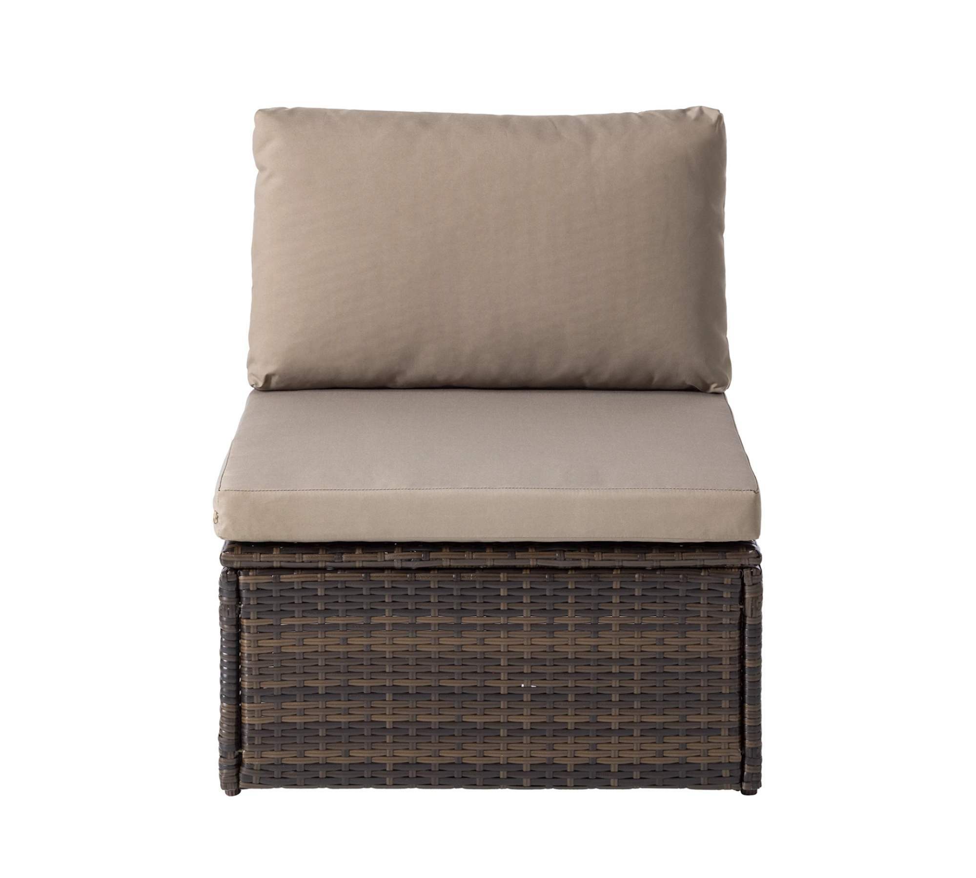 Loungesessel Polyrattan Braun 1