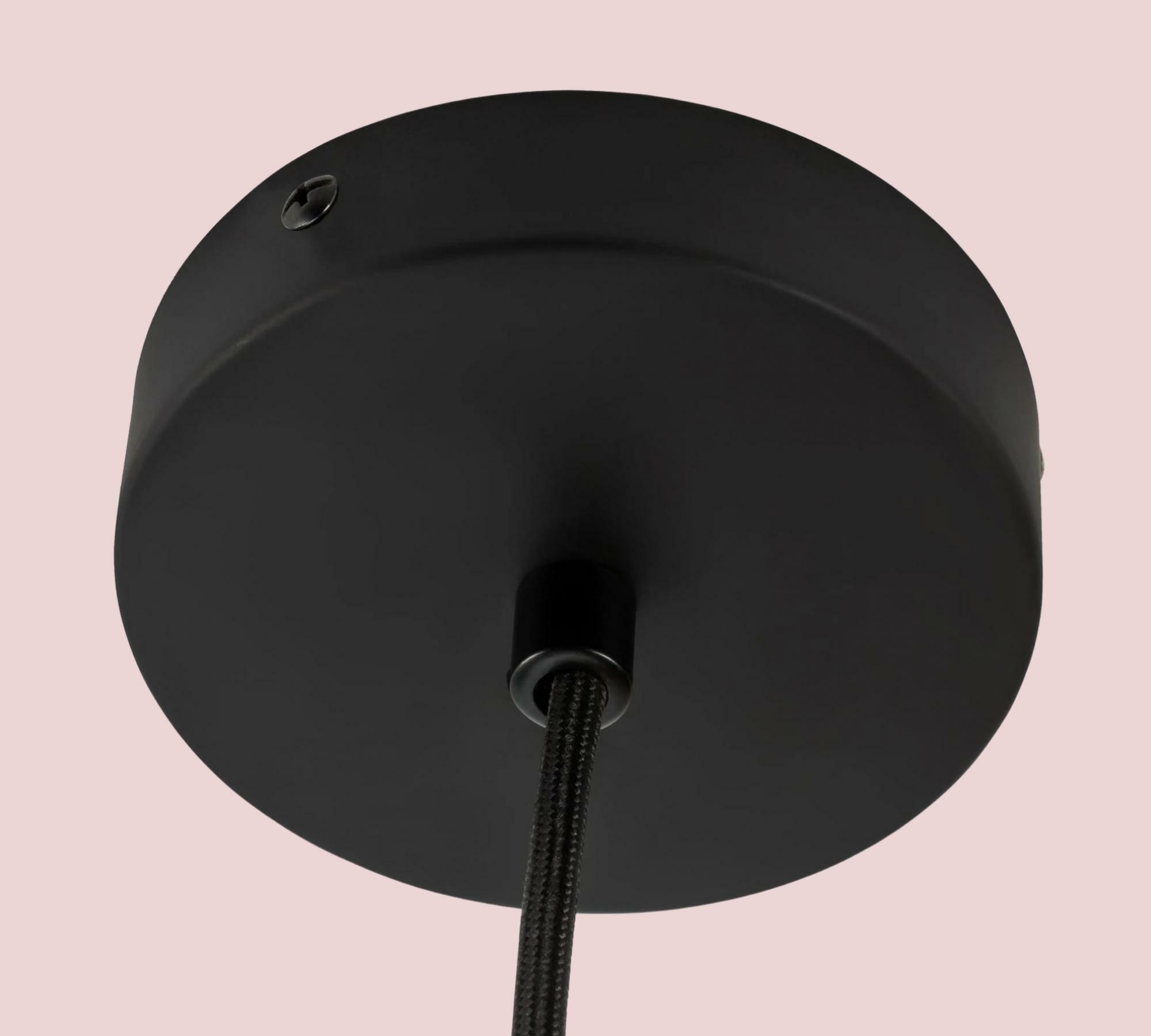 1-light pendant lamp smoked glass black 3