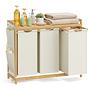 Kabai Laundry Basket Bamboo White 3