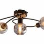 Ceiling light Glass Iron Black Brown 5