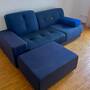 Vitra Polder 2-Sitzer Sofa Stoff Dunkelblau  0
