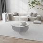 Bubble Coffee Table Safety Glass White Ø75cm 4