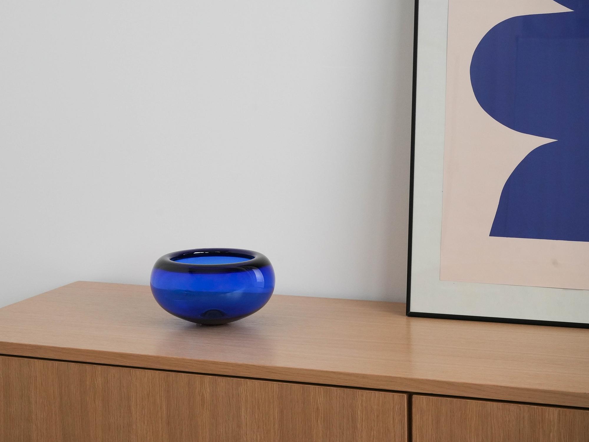 Blue cobalt bowl 1960s 1