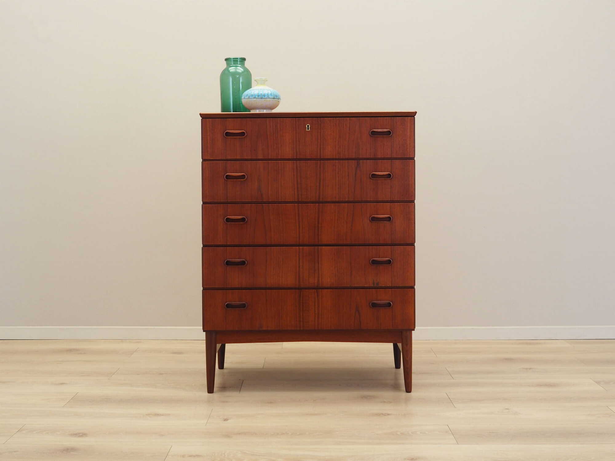 Chest of drawers Teak Brown 1970s 1