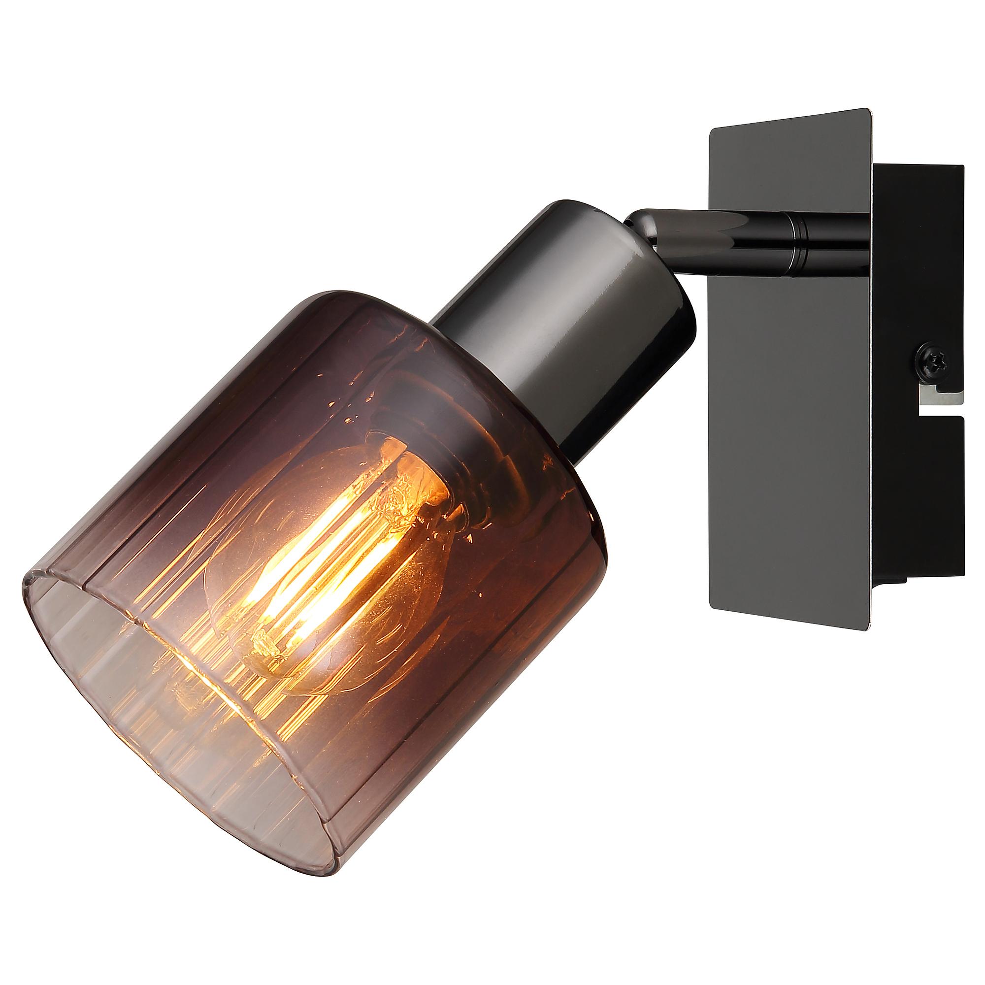 Satella Wandleuchte 1-flammig Eisen Farbglas  3