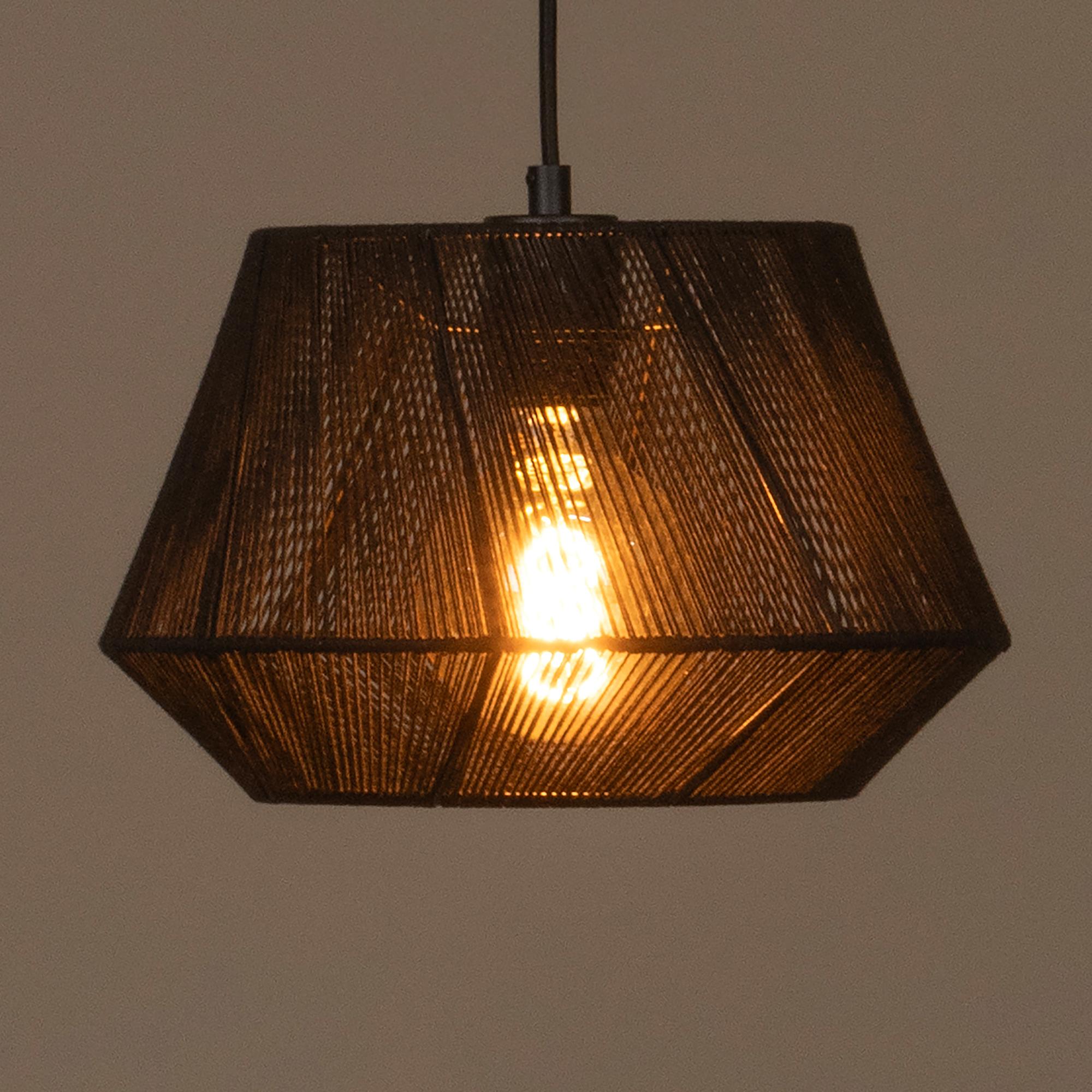 Jessica Pendelleuchte Baumwollstoff 1-flammig Schwarz  1