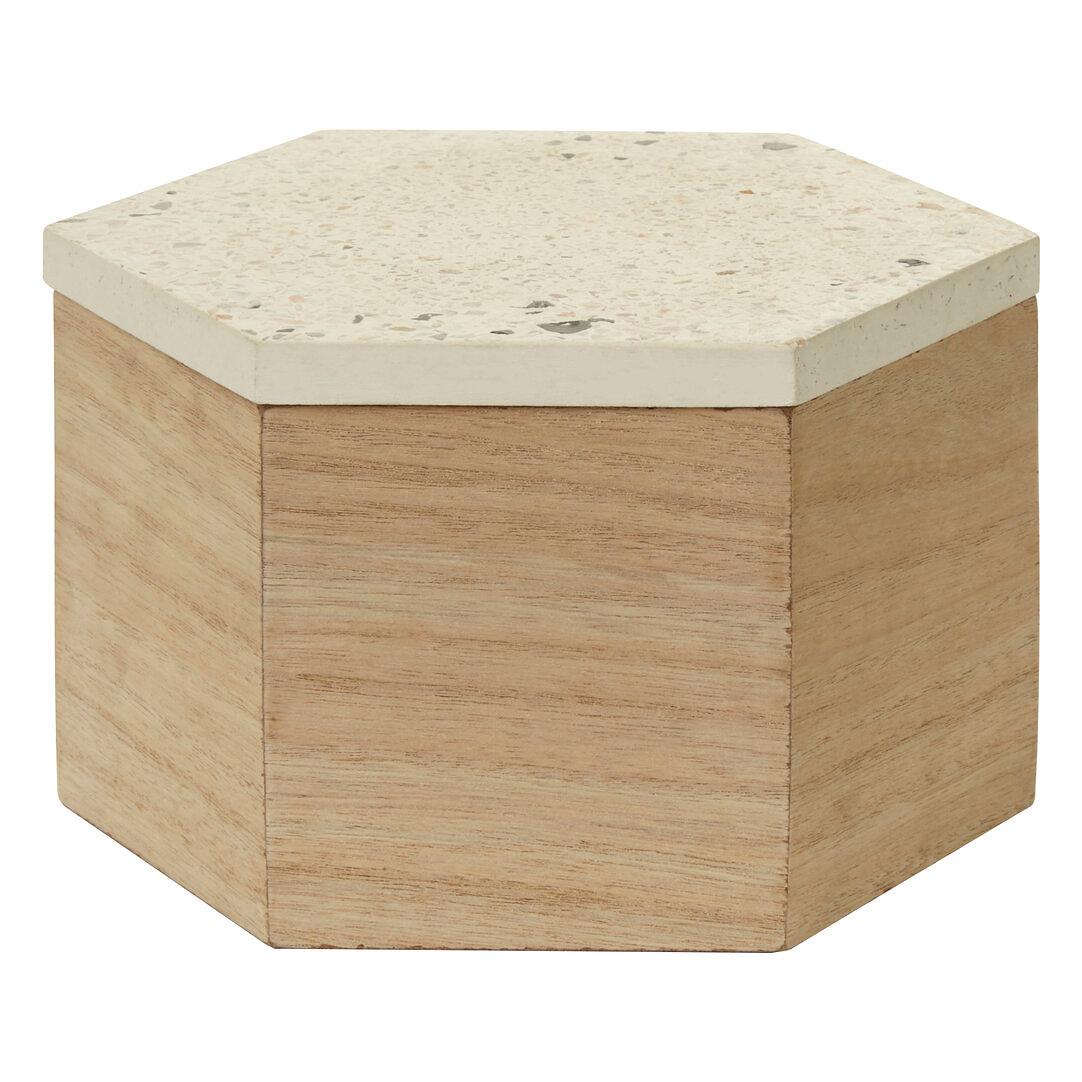 Mimo Large Terrazzo Jewelry Box with Lid Natural 1
