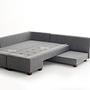 Manama Eckschlafsofa Links Grau 7