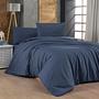 Copripiumino e federa in cotone blu scuro 135 x 200 1