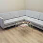 Corner sofa textile grey 1990s 2