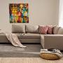 Aly Schlafsofa Récamiere Links Baumwolle Beige 0