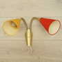 Vintage wall lamp metal textile multi-colored 1970s 3