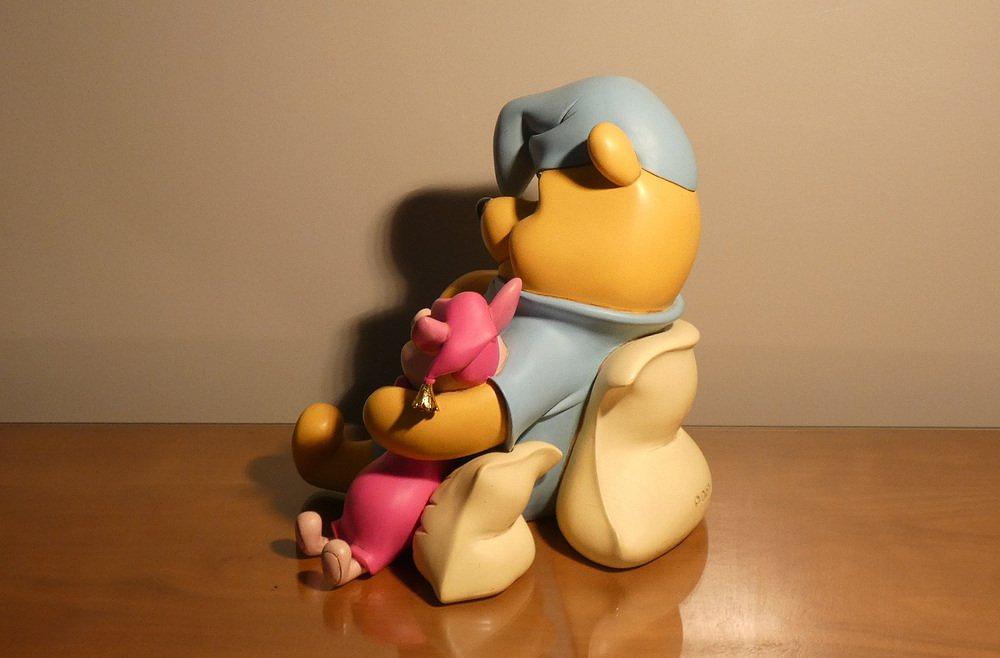  Figur Winnie Puuh & Ferkel Kunstharz Keramik 2000er Jahre 1