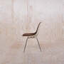 Eames Plastic side Chair DSX Vollpolster Braun 1