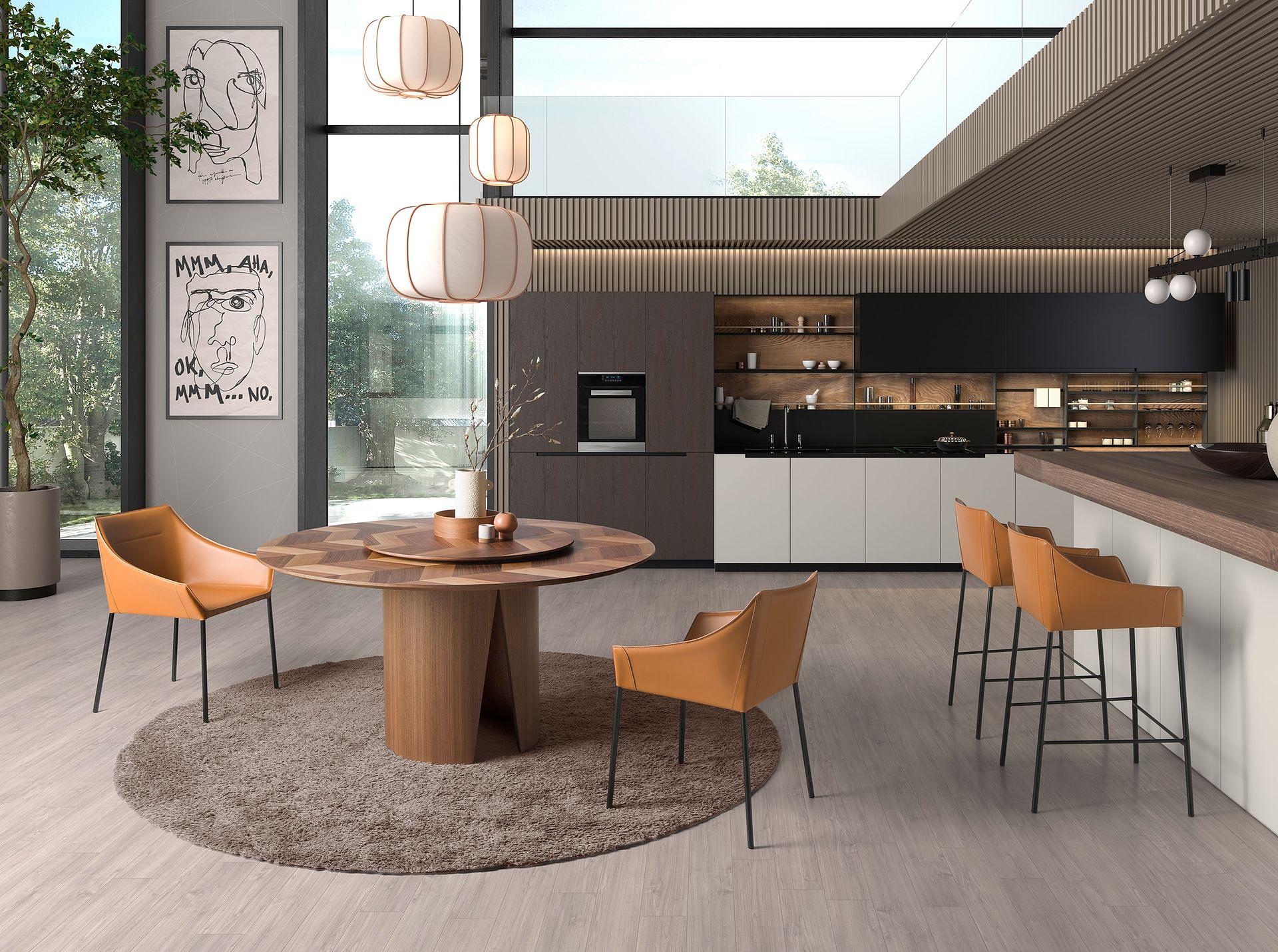 Esszimmerstuhl Kunstleder Braun 3