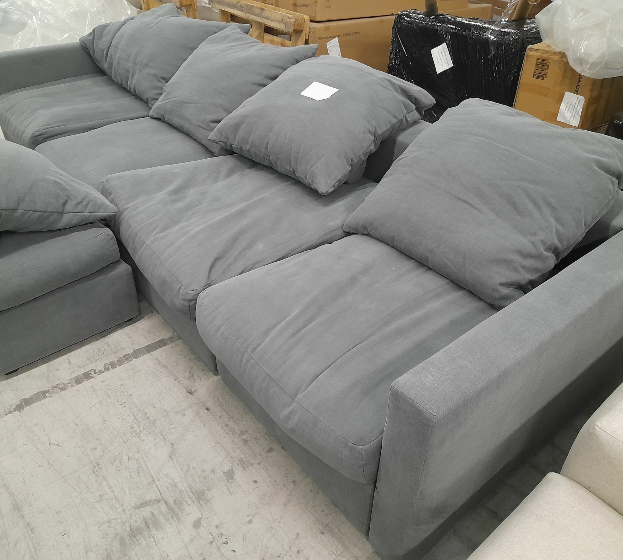 Flayr Sofa Webstoff Schiefergrau 2
