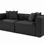 Mora XL 2-Sitzer Sofa Schwarzgrau 2