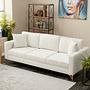 Lima Sofa 3-Sitzer Creme mit goldenen Beinen 1