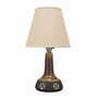 Vintage Table Lamp Ceramic Textile Beige 1960s 0