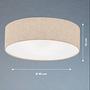 Ceiling lamp Aunet Linen / Iron 3-light 4