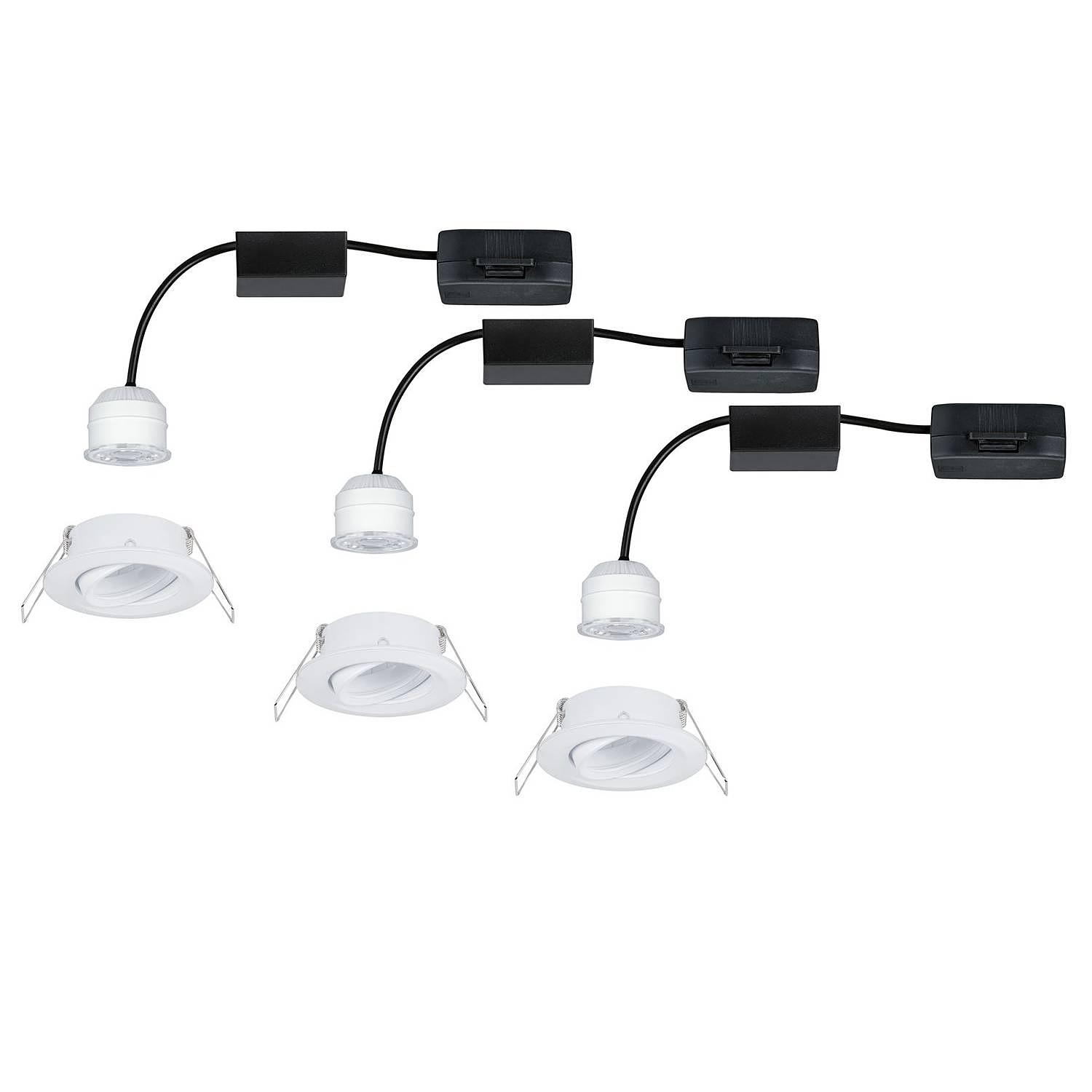 3x LED-Einbauleuchte Nova I Aluminium 1