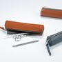 Federtasche Urban 3D 100% Recyceltes Leder Braun 3