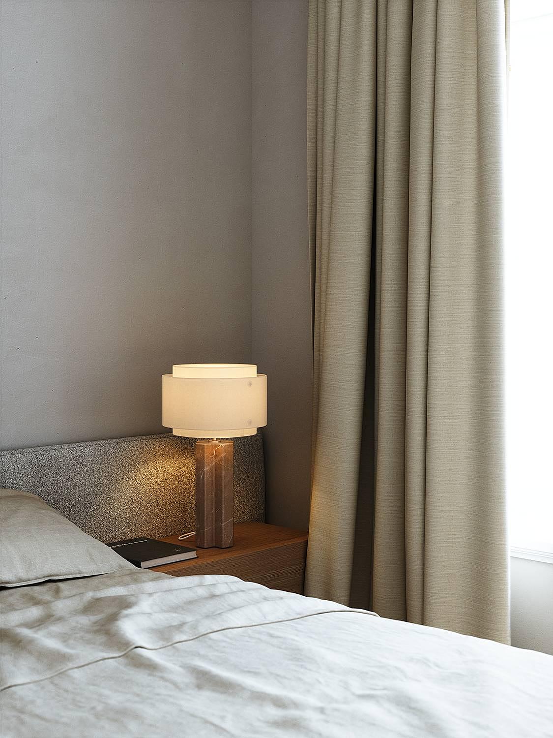 Table Lamp Takai 1-Light Marble Beige 2