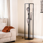 Floor lamp 3-light steel black 0