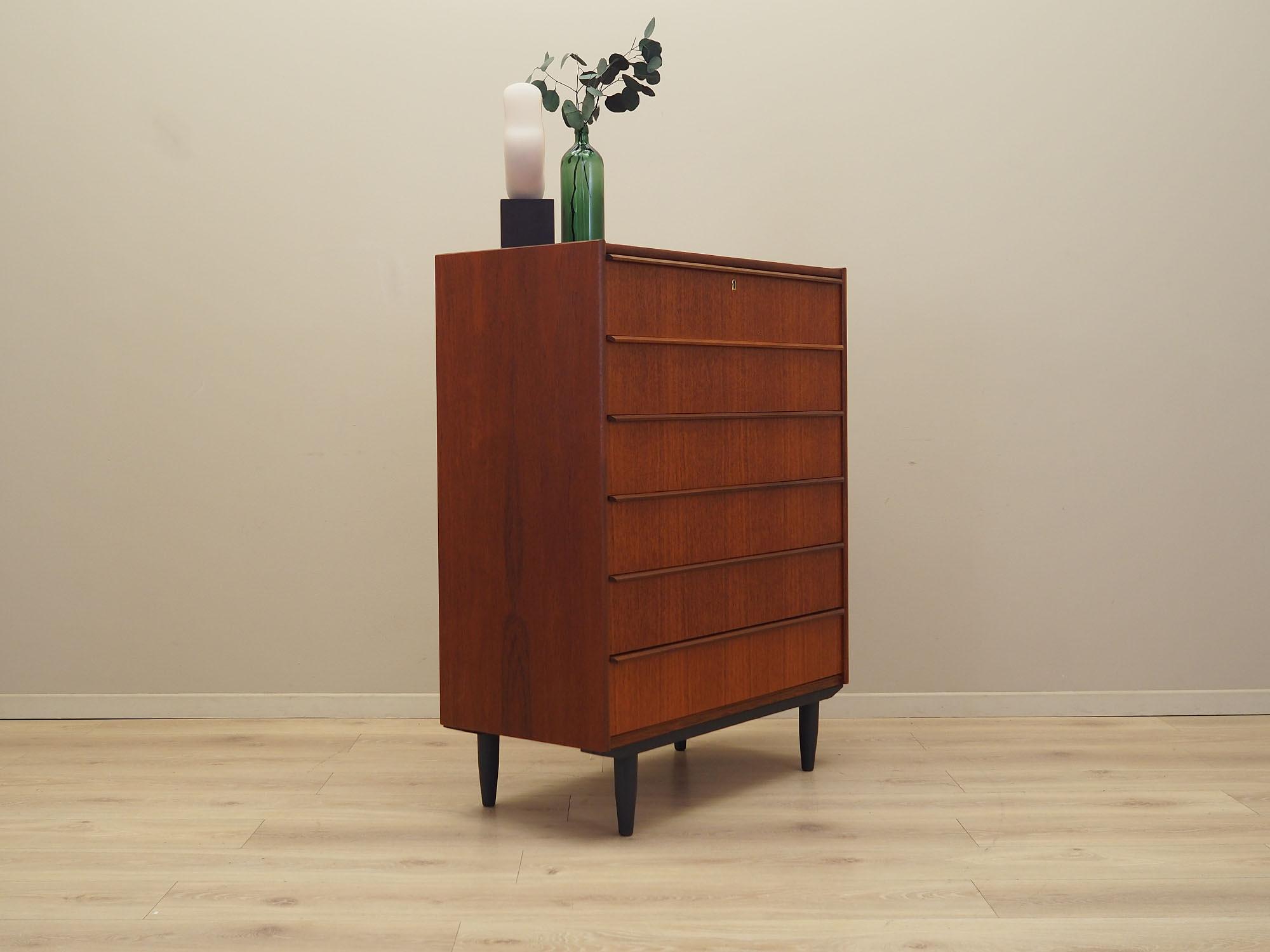 Chest of drawers Teak wood 1970s 5