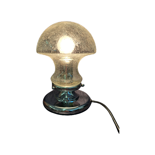 Vintage Mushroom Lampe Glas 1970er Jahre  0