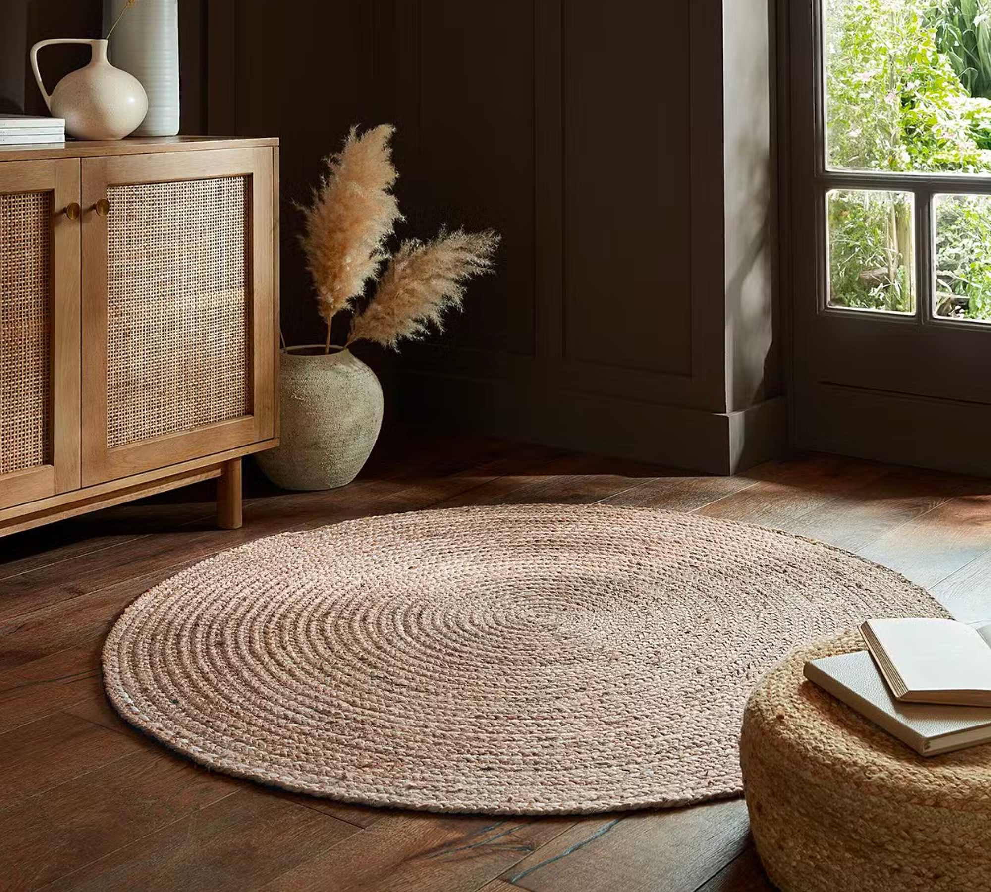 Capri Teppich Jute Natur 133 x 133 cm 0