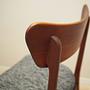 4x Vintage Esszimmerstuhl Teakholz Textil Braun 1970er Jahre 13