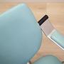 Barber chair Leather Blue 1980s 11