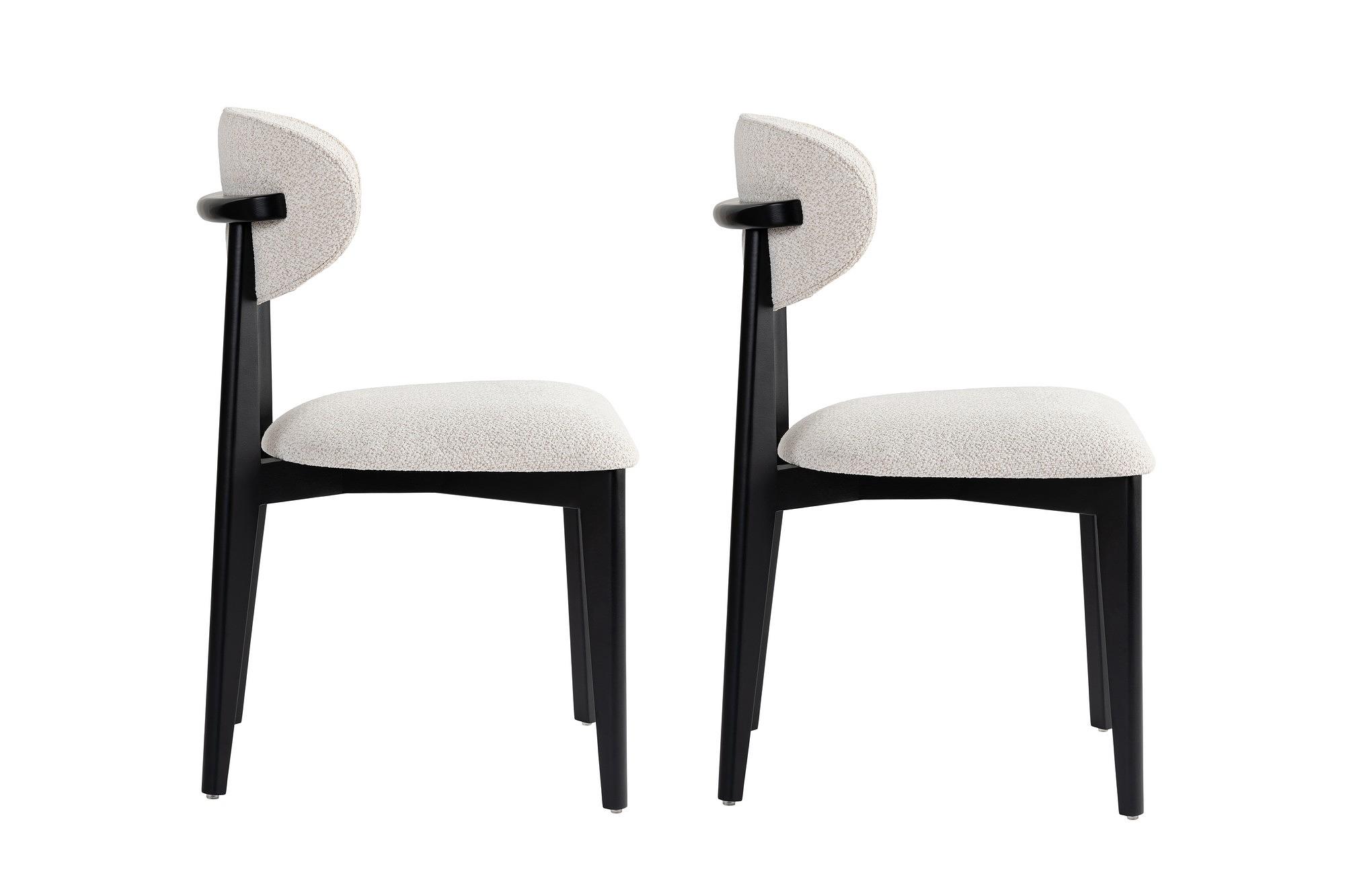 2x Lionte Dining Chair Wood Veneer White 1