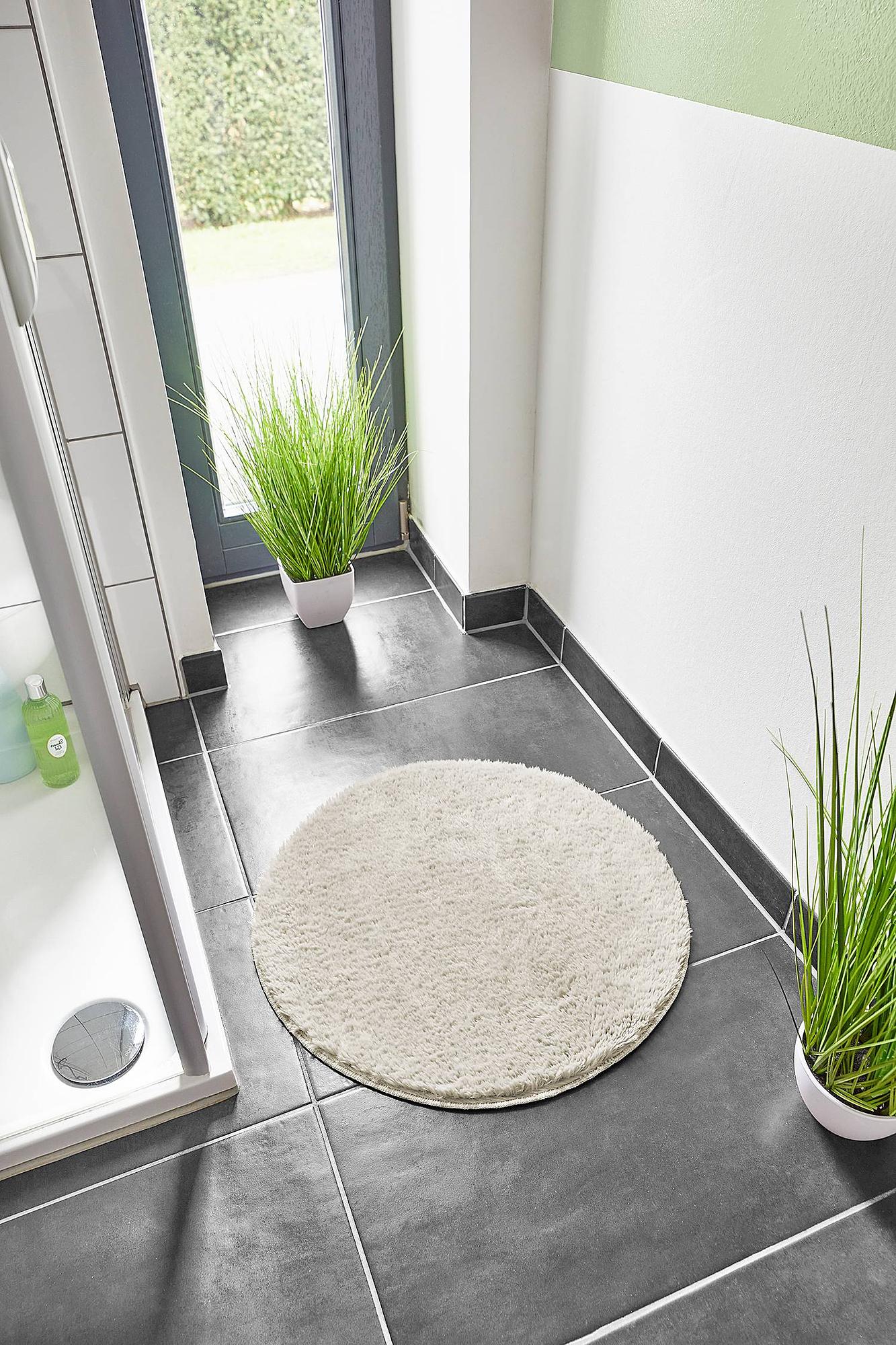 Florida Badematte Beige Ø 60cm 2