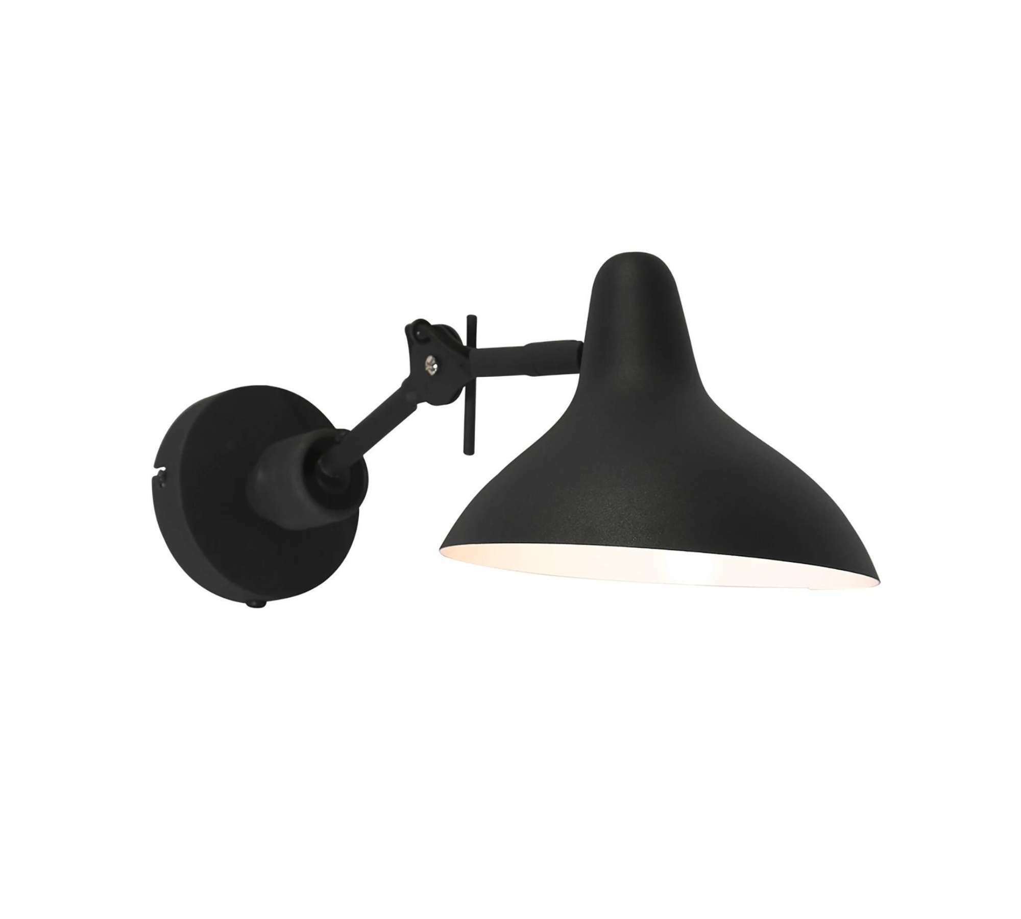 Wandleuchte Metall Schwarz 1-flammig 0