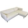Modena leather sofa chaise longue Salto leather 0967 light grey 1