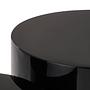 2x Beistelltisch Circle Hochglanz Schwarz 4